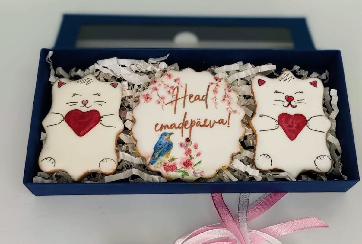 Käsitööküpsiste kinkekomplekt Emadepäevaks(120g) - Image 1